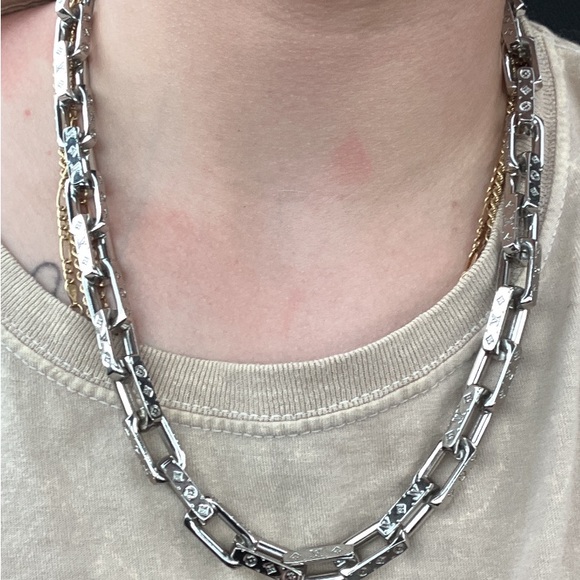 Louis Vuitton Silver Monogram Necklace - Picture 2 of 5